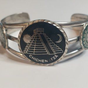 VINTAGE HECHO EN MEXICO SILVER CUFF BRACELET